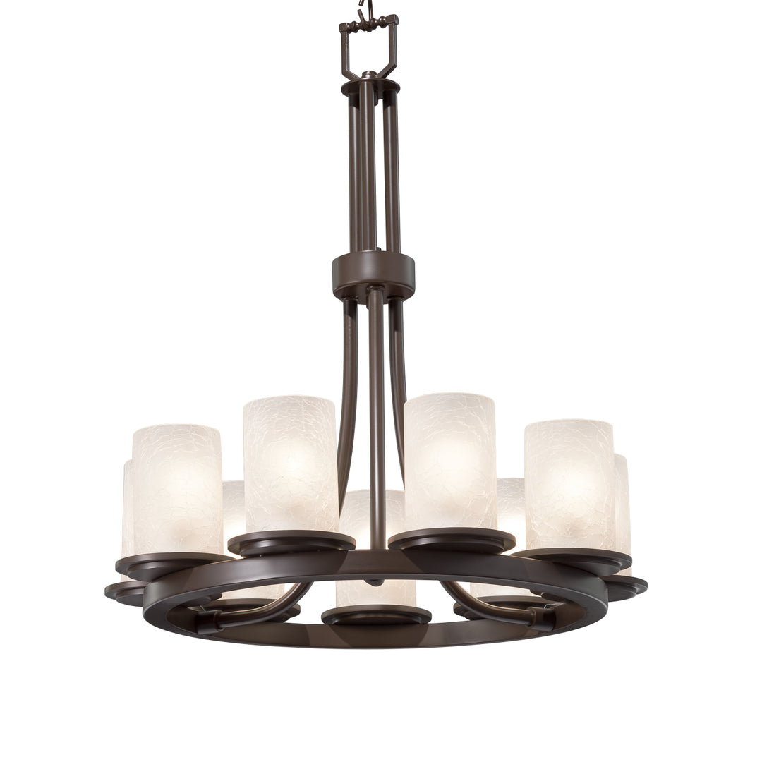 Justice Designs Fusion FSN-8766-10-FRCR-DBRZ Chandelier Light - Dark Bronze