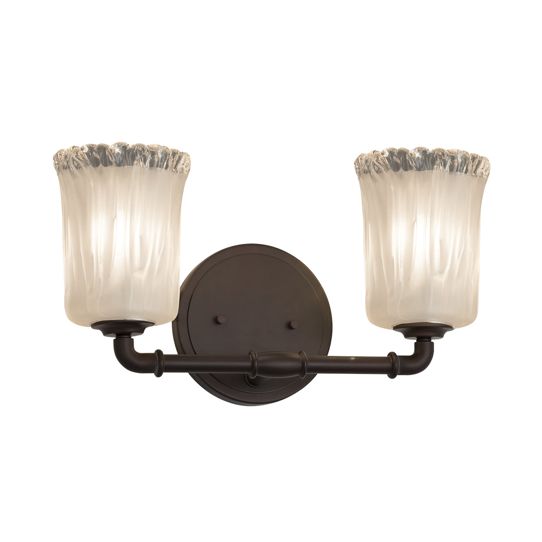 Justice Designs Veneto Luce GLA-8462-16-WTFR-DBRZ Bath Vanity Light 15 in. wide - Dark Bronze