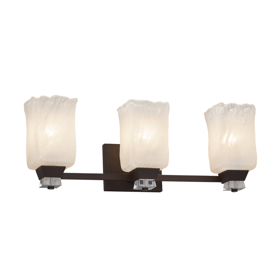 Justice Designs Veneto Luce GLA-8473-26-WHTW-DBRZ Bath Vanity Light 24 in. wide - Dark Bronze