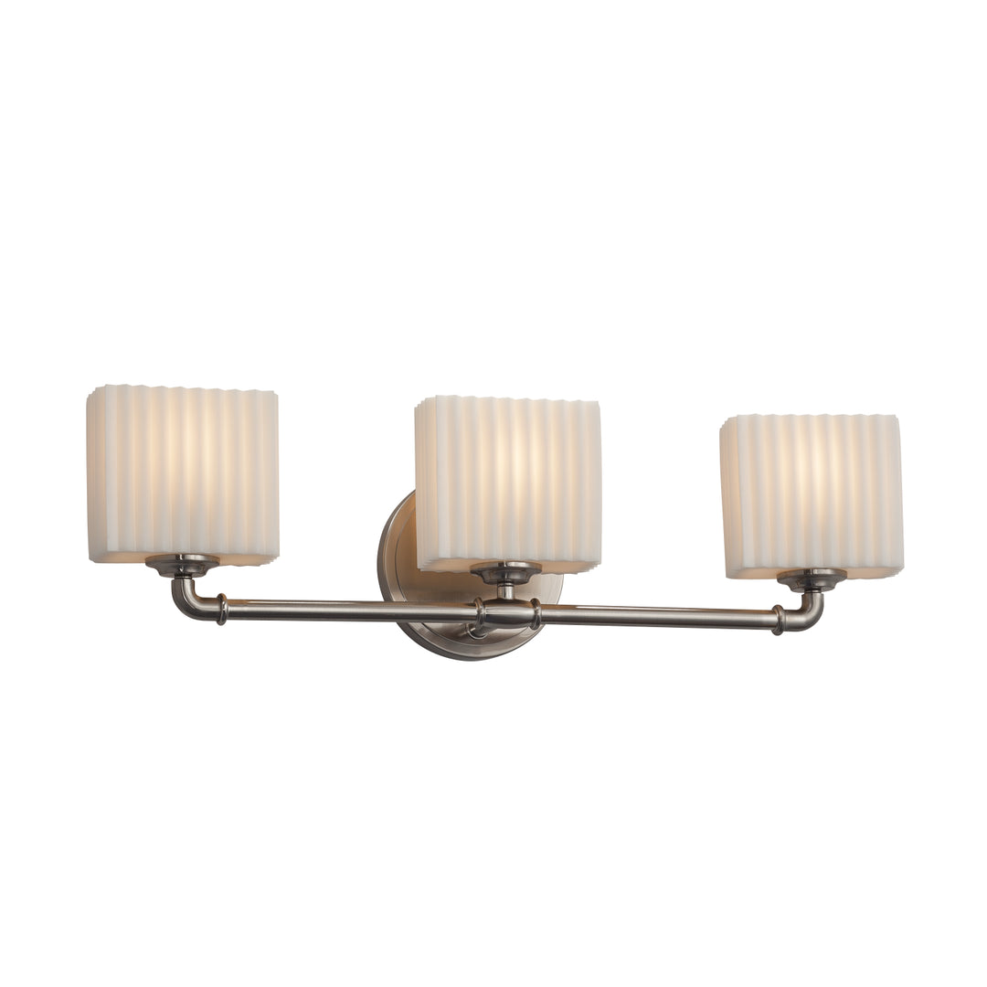 Justice Designs Porcelina PNA-8463-55-PLET-NCKL Bath Vanity Light 26 in. wide - Brushed Nickel