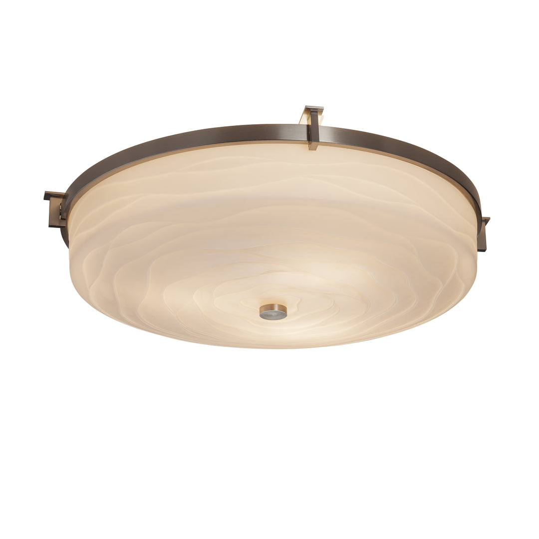 Justice Designs Porcelina PNA-8987-WAVE-NCKL Ceiling Light - Brushed Nickel