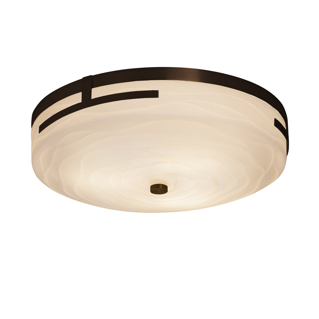 Justice Designs Porcelina PNA-8998-WAVE-DBRZ Ceiling Light - Dark Bronze