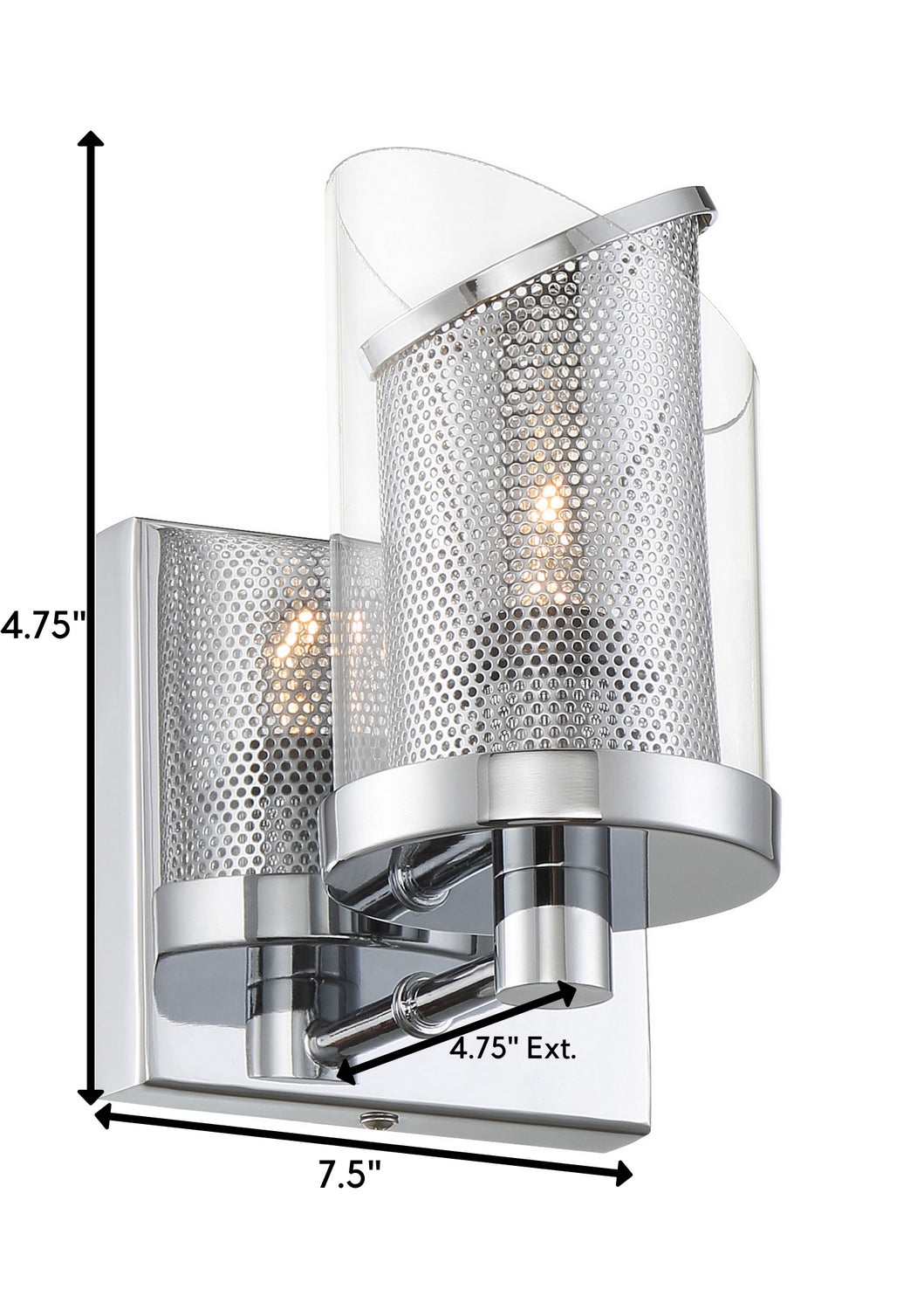 Varaluz So Inclined 246B01CH Wall Sconce Light - Chrome