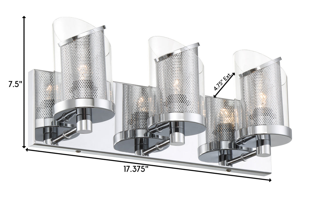 Varaluz So Inclined 246B03CH Bath Vanity Light 18 in. wide - Chrome