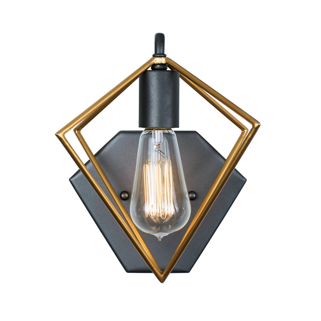 Varaluz Metropolis 261B01AGRB Wall Sconce Light - Antique Gold/Rustic Bronze