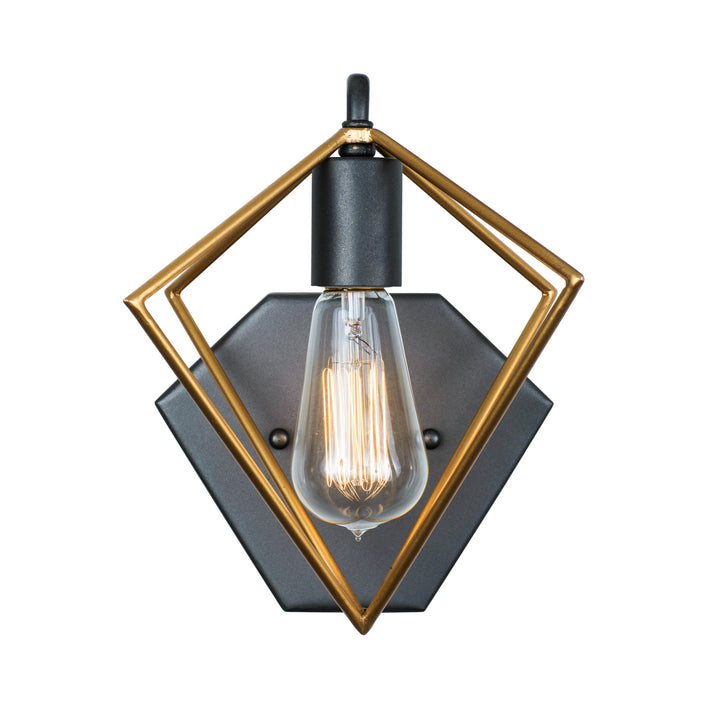 Varaluz Metropolis 261B01AGRB Wall Sconce Light - Antique Gold/Rustic Bronze