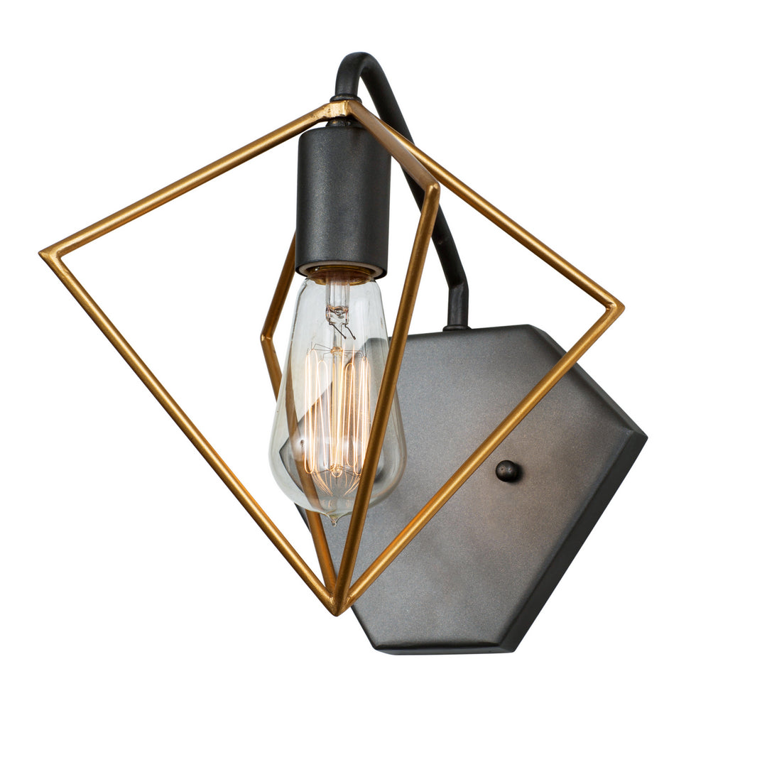 Varaluz Metropolis 261B01AGRB Wall Sconce Light - Antique Gold/Rustic Bronze