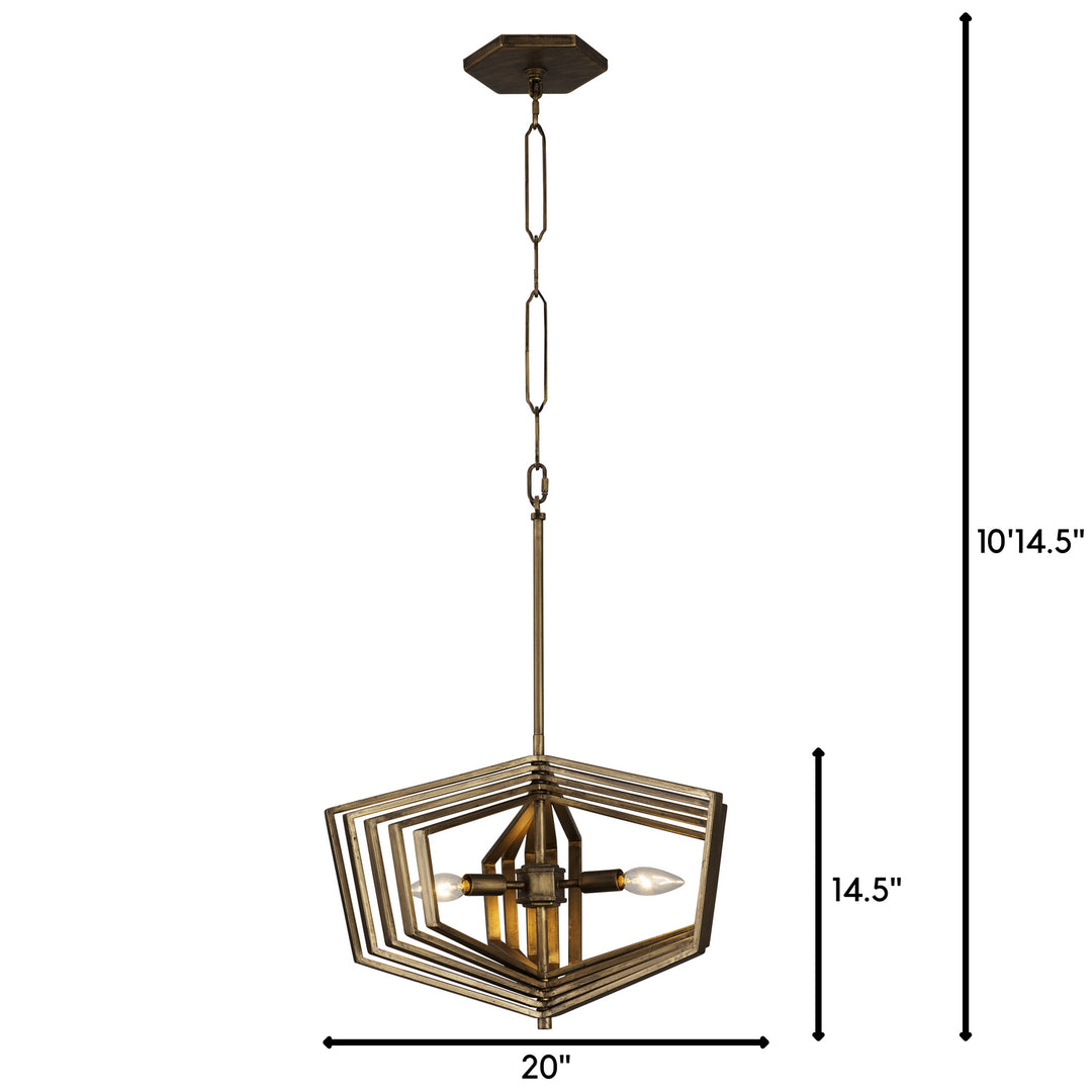 Varaluz Gymnast 262P03HG Pendant Light - Havana Gold