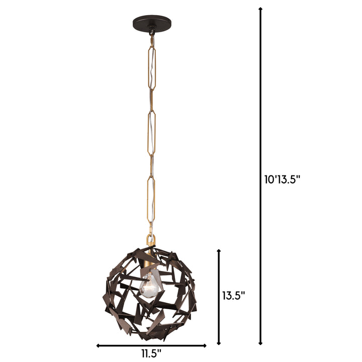 Varaluz Bermuda 286P01AGRB Pendant Light - Antique Gold/Rustic Bronze