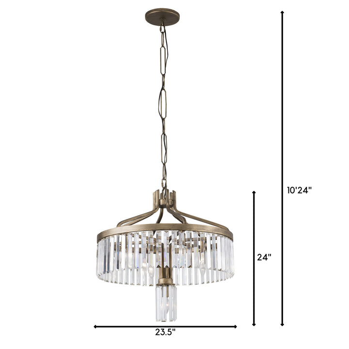 Varaluz Social Club 297P07HG Chandelier Light - Havana Gold