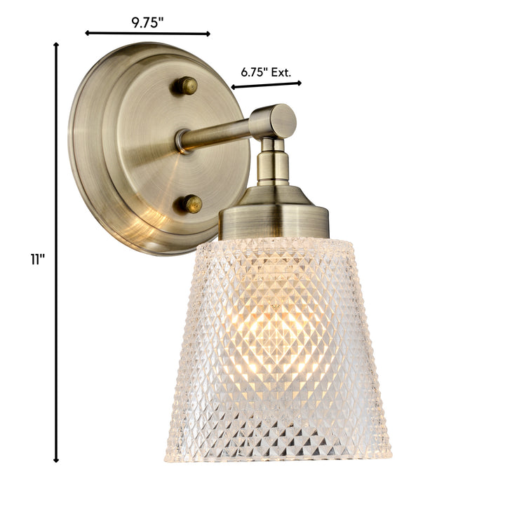 Varaluz Westport 312B01AB Wall Sconce Light - Antique Brass