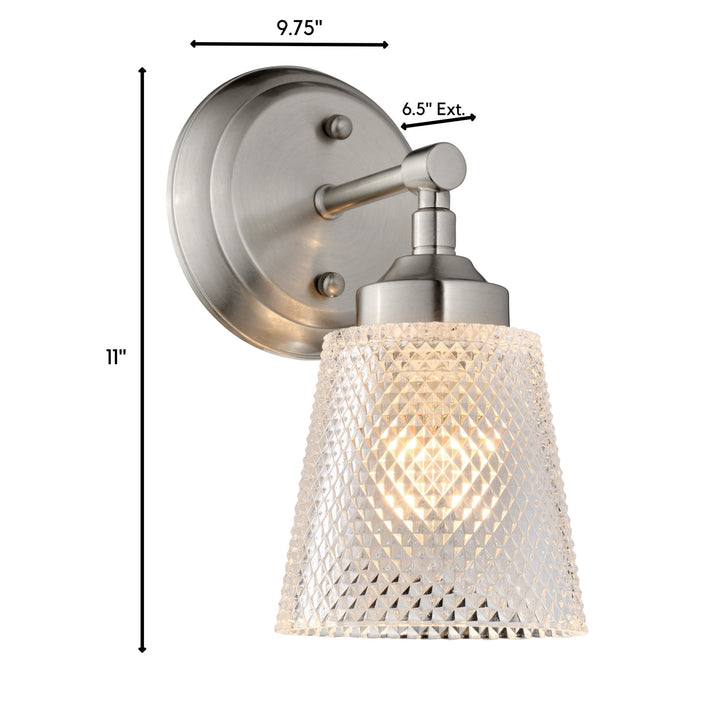 Varaluz Westport 312B01BN Wall Sconce Light - Brushed Nickel