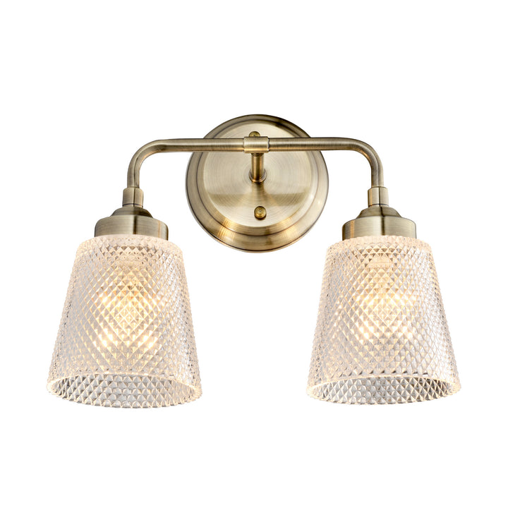 Varaluz Westport 312B02AB Bath Vanity Light 13 in. wide - Antique Brass