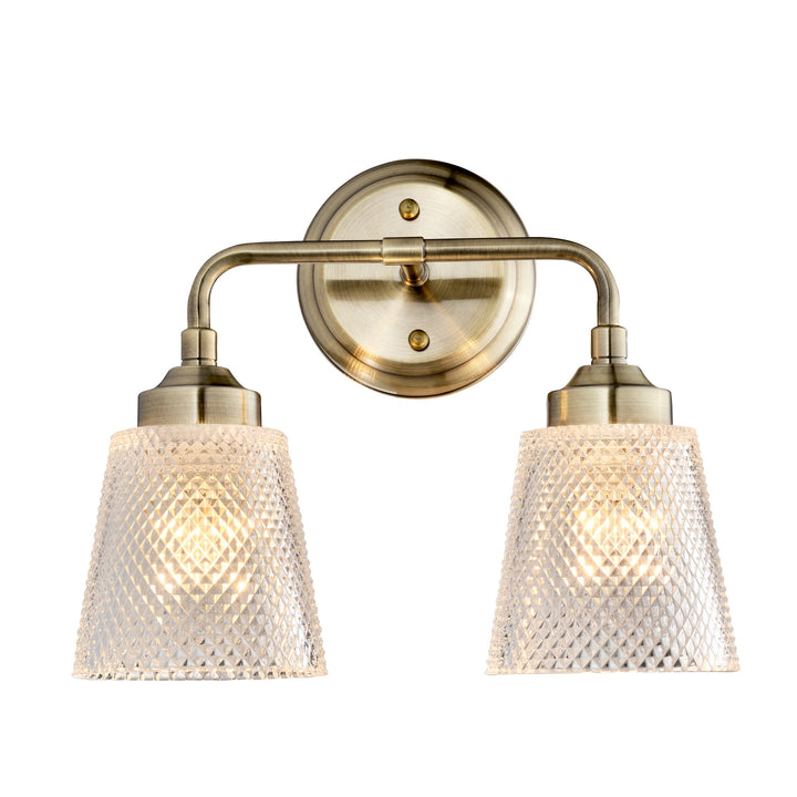 Varaluz Westport 312B02AB Bath Vanity Light 13 in. wide - Antique Brass