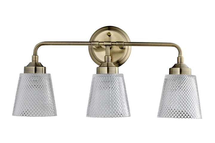 Varaluz Westport 312B03AB Bath Vanity Light 22 in. wide - Antique Brass