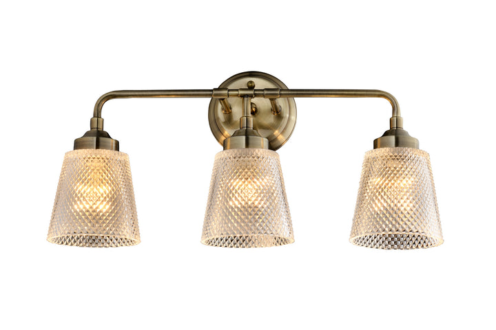 Varaluz Westport 312B03AB Bath Vanity Light 22 in. wide - Antique Brass