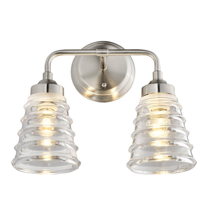 Varaluz Amherst 313B02BN Bath Vanity Light 13 in. wide - Brushed Nickel
