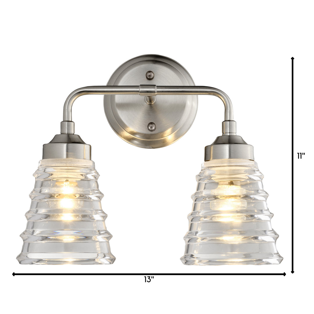 Varaluz Amherst 313B02BN Bath Vanity Light 13 in. wide - Brushed Nickel