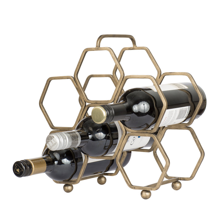 Varaluz Lighting 404A10HG Varaluz Casa Wine Rack Furniture Gold, Champ, Gld Leaf