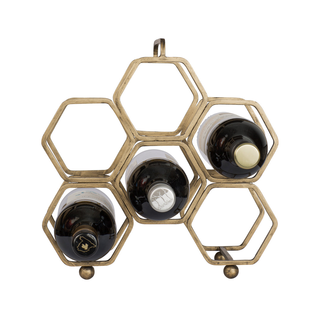 Varaluz Lighting 404A10HG Varaluz Casa Wine Rack Furniture Gold, Champ, Gld Leaf