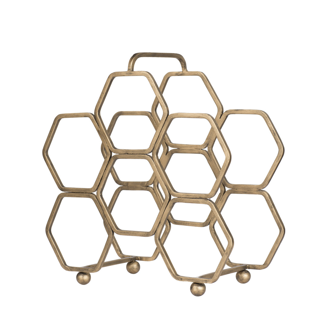 Varaluz Lighting 404A10HG Varaluz Casa Wine Rack Furniture Gold, Champ, Gld Leaf