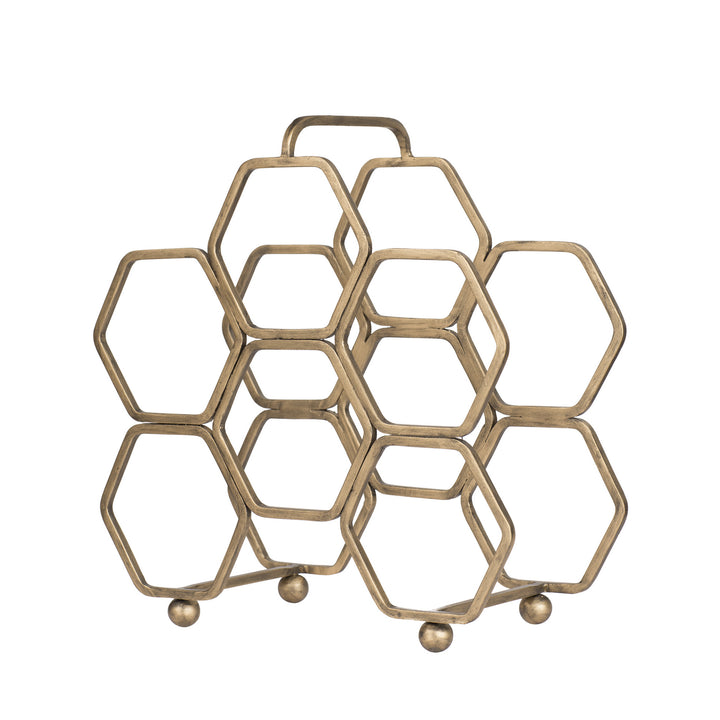 Varaluz Lighting 404A10HG Varaluz Casa Wine Rack Furniture Gold, Champ, Gld Leaf