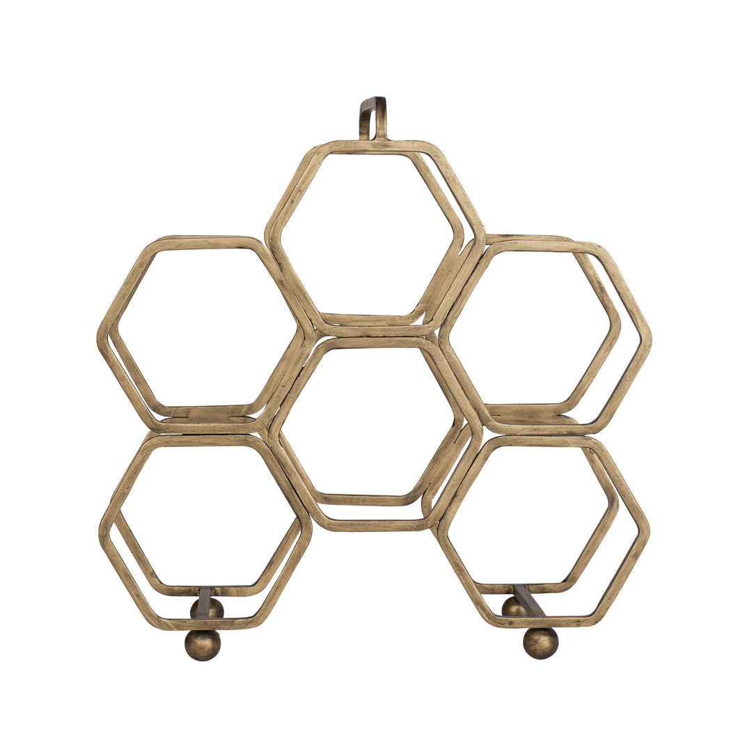 Varaluz Lighting 404A10HG Varaluz Casa Wine Rack Furniture Gold, Champ, Gld Leaf