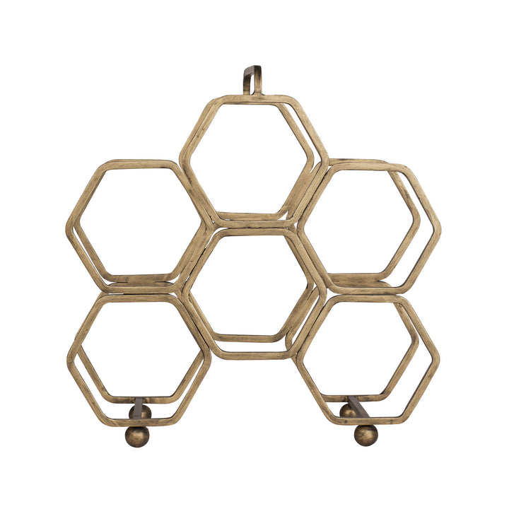 Varaluz Lighting 404A10HG Varaluz Casa Wine Rack Furniture Gold, Champ, Gld Leaf