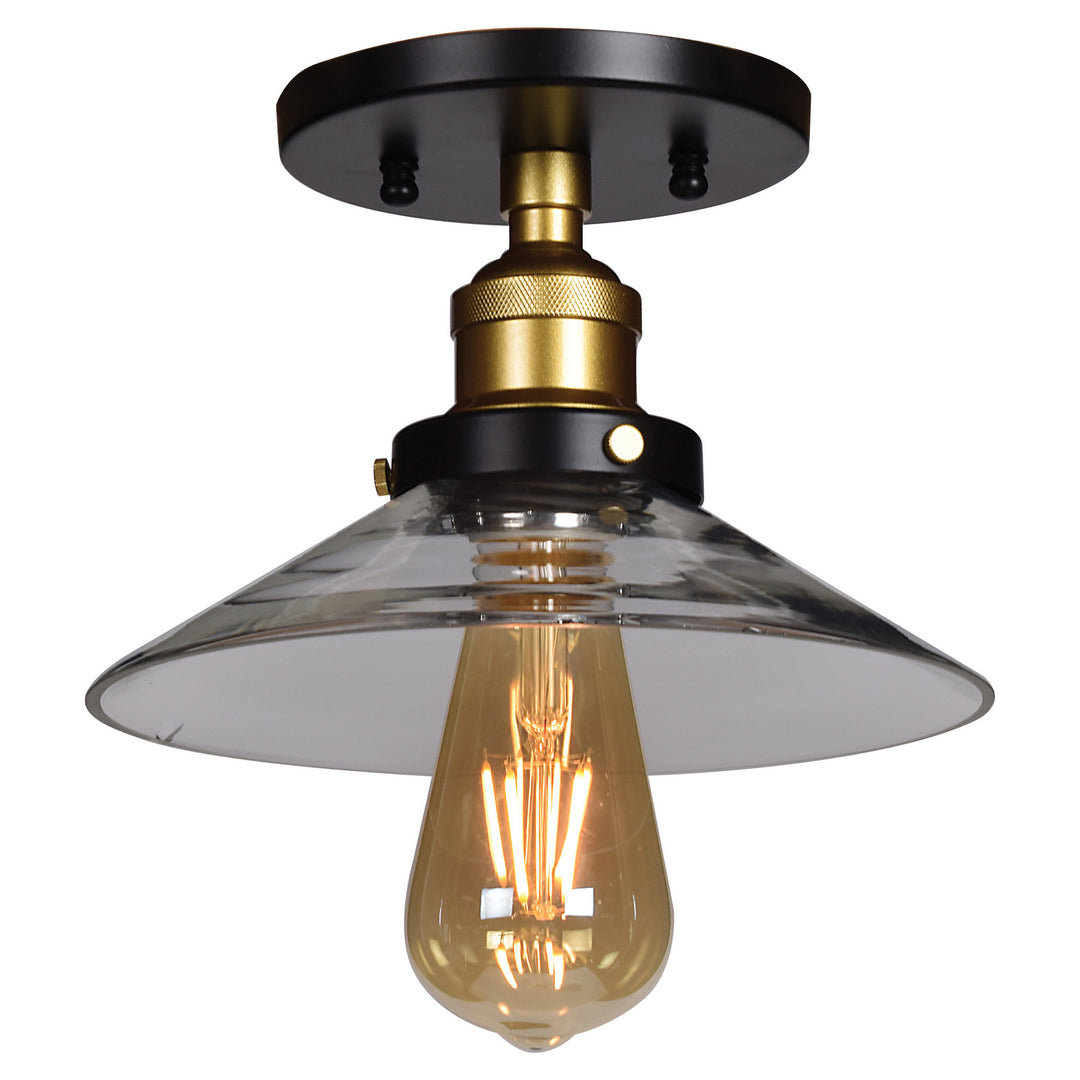 Access The District 24001LEDDLP-BGL/CLR Ceiling Light - Black and Gold