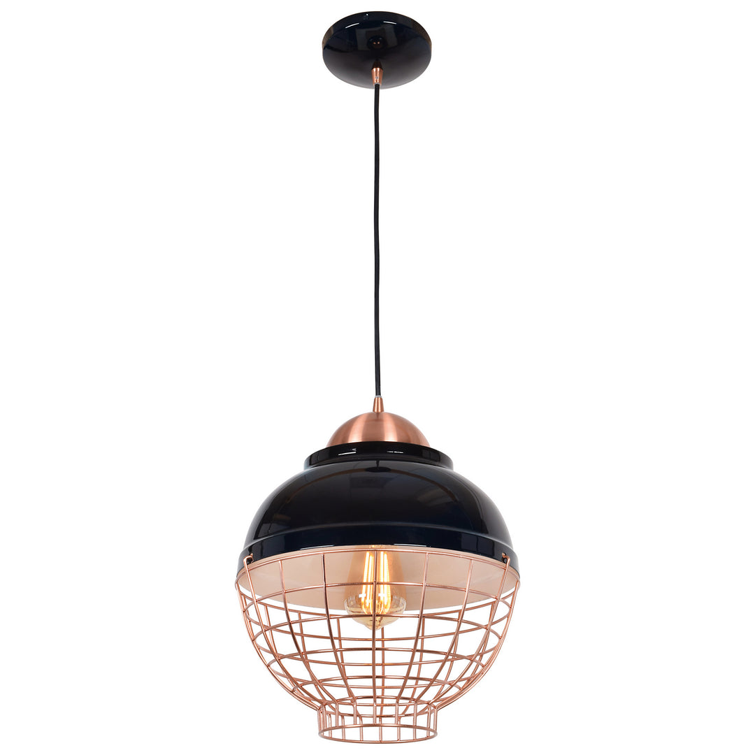 Access Dive 24881LEDDLP-SBL/CP Pendant Light - Shiny Black and Copper