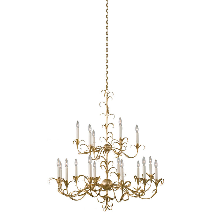 Kalco Ainsley 505472OL Chandelier Light - Oxidized Gold Leaf