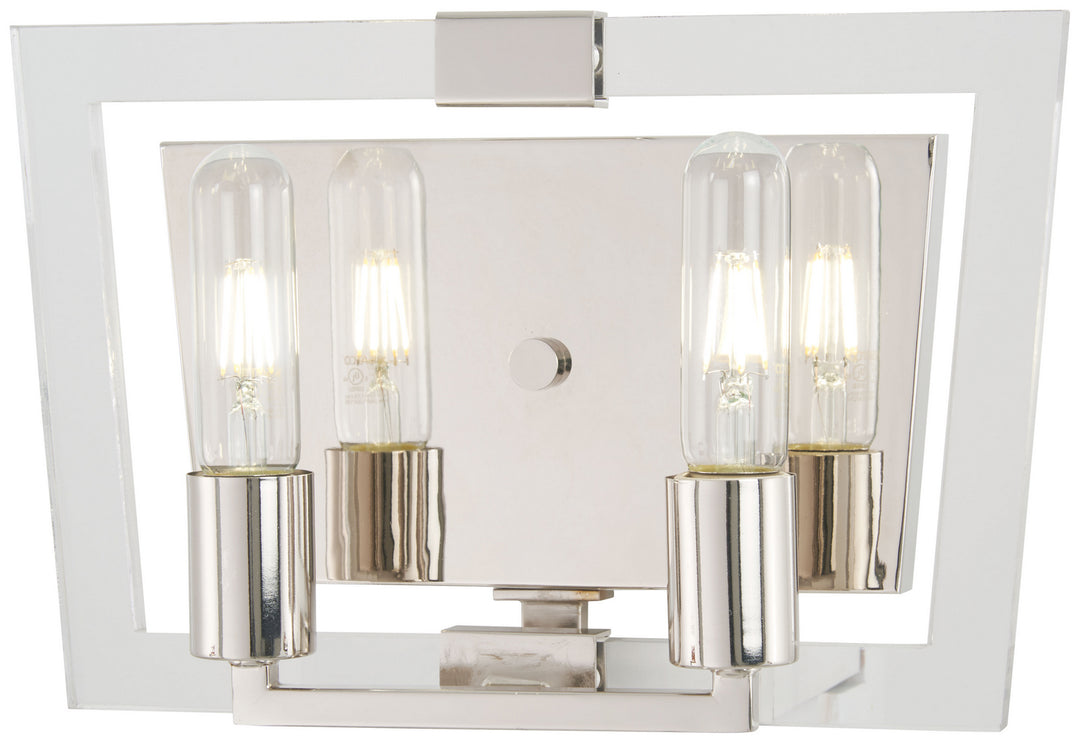 George Kovacs Crystal Chrome P1372-613 Bath Vanity Light 14 in. wide - Polished Nickel