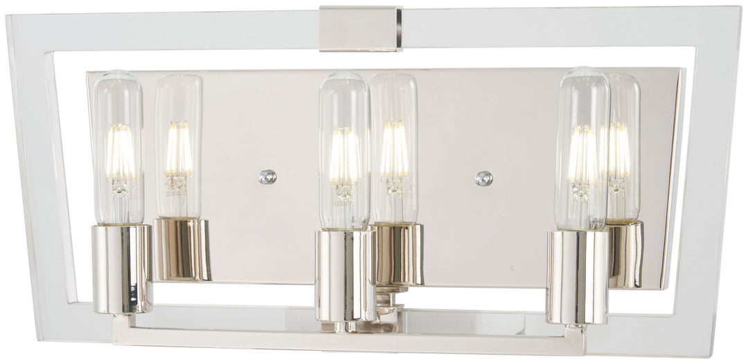 George Kovacs Crystal Chrome P1373-613 Bath Vanity Light 19 in. wide - Polished Nickel