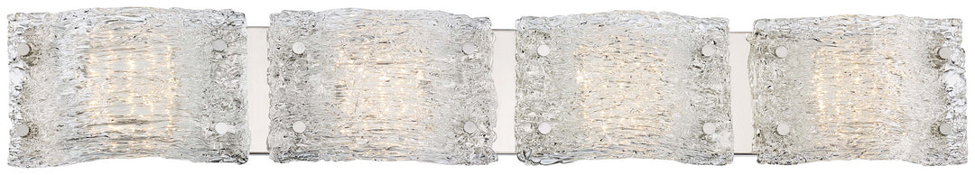 George Kovacs Forest Ice P5284-077-L Bath Vanity Light 39 in. wide - Chrome