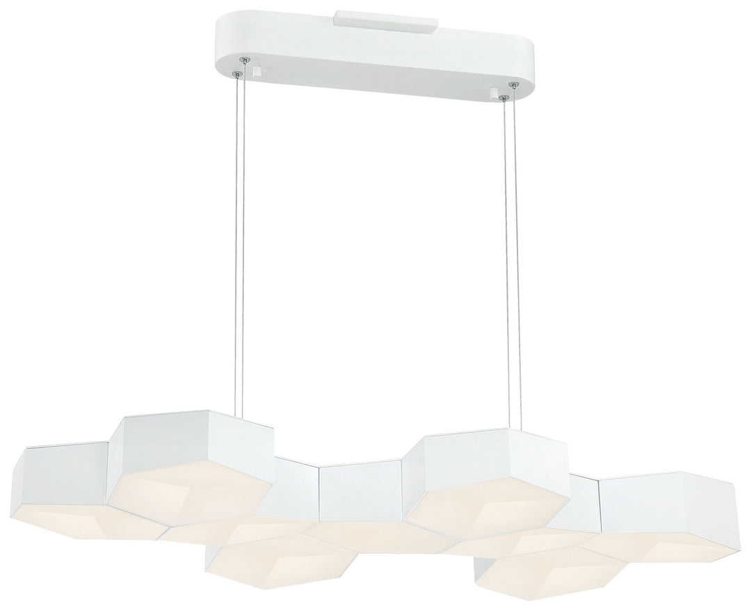 George Kovacs Hexacomb P8218-044B-L Pendant Light - White