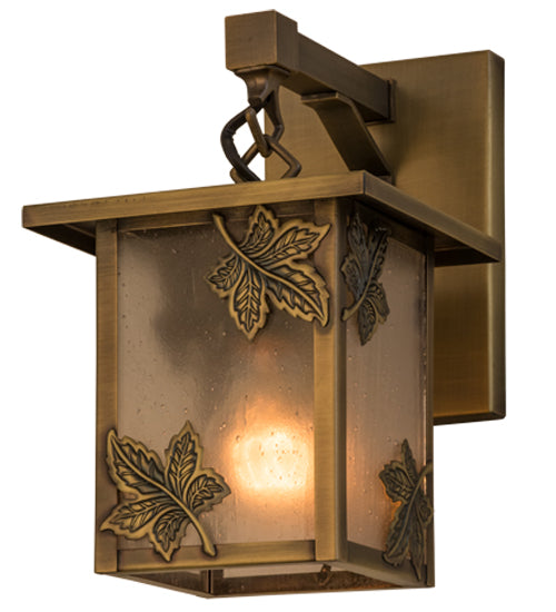 Meyda Tiffany Lighting 88377 Hyde Park One Light Wall Sconce Outdoor Brass - Antique