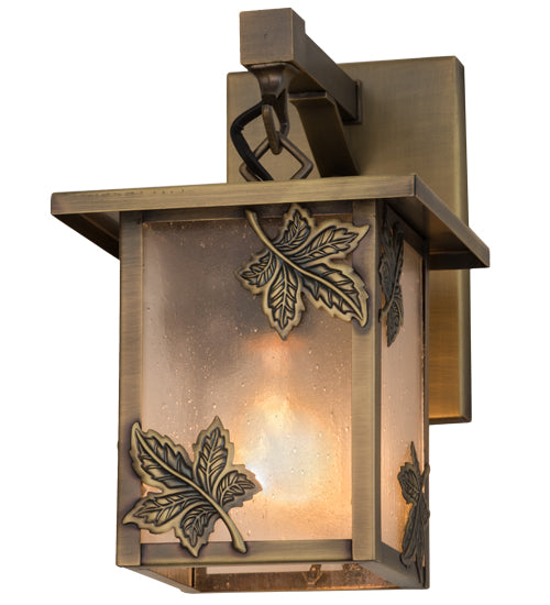 Meyda Tiffany Lighting 88377 Hyde Park One Light Wall Sconce Outdoor Brass - Antique