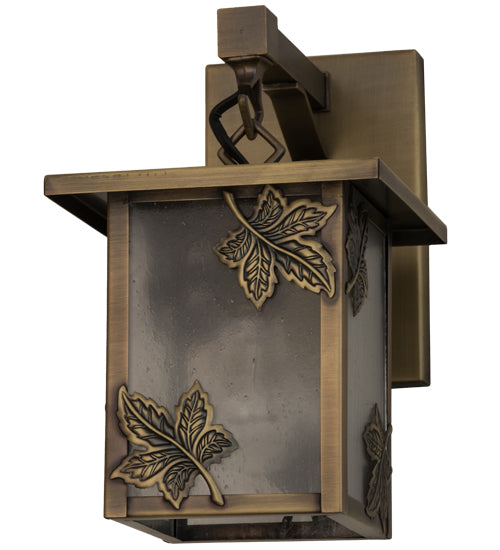 Meyda Tiffany Lighting 88377 Hyde Park One Light Wall Sconce Outdoor Brass - Antique