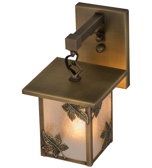 Meyda Tiffany Lighting 88377 Hyde Park One Light Wall Sconce Outdoor Brass - Antique