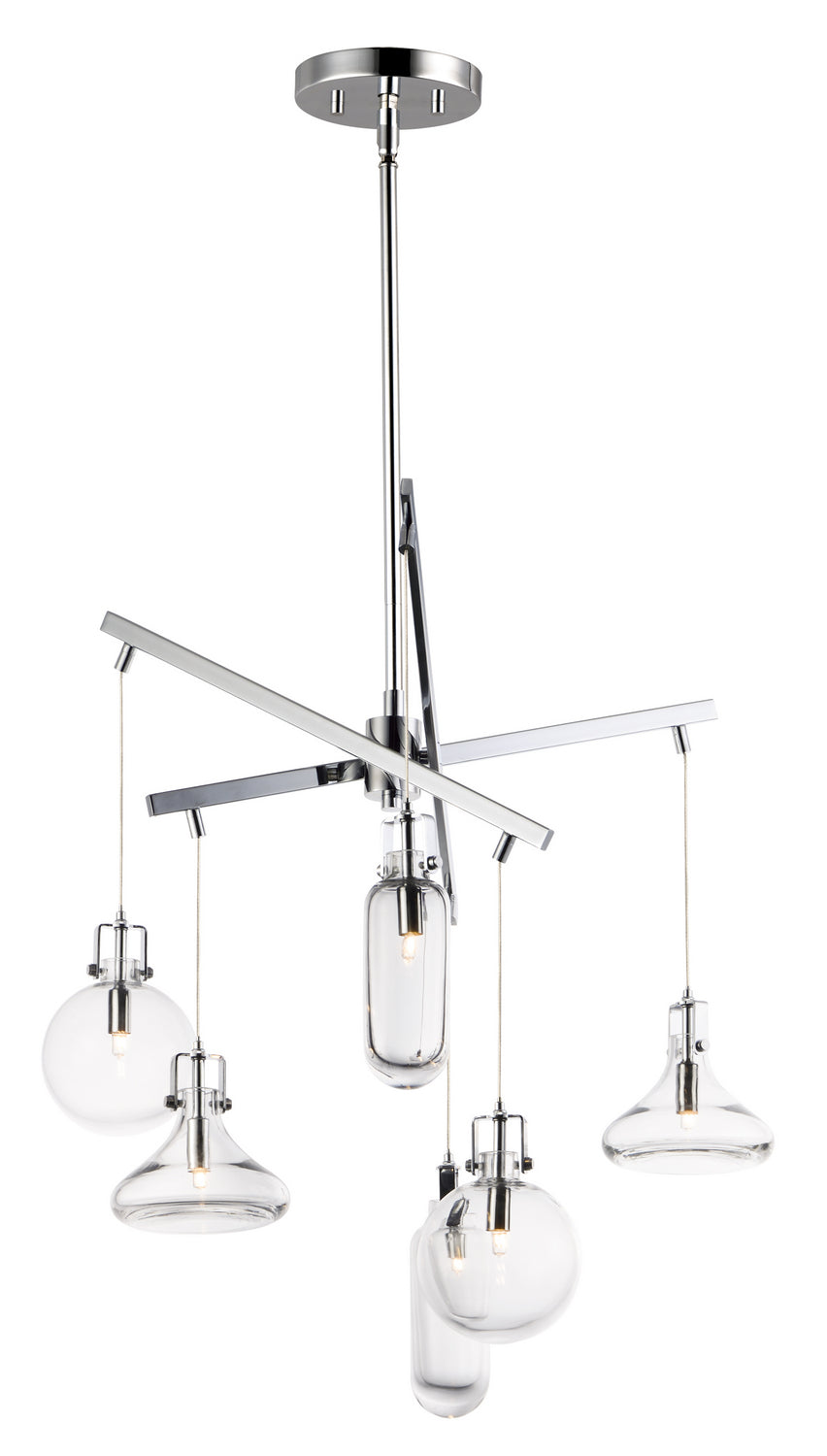 ET2 by Maxim Kem E24306-18PC Chandelier Light - Polished Chrome