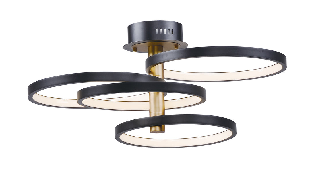 ET2 by Maxim Hoopla E24324-BKGLD Ceiling Light - Black / Gold