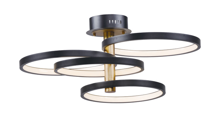 ET2 by Maxim Hoopla E24324-BKGLD Ceiling Light - Black / Gold