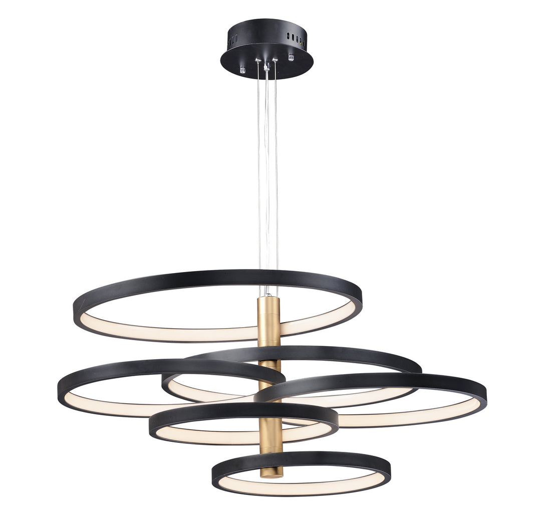 ET2 by Maxim Hoopla E24327-BKGLD Chandelier Light - Black / Gold