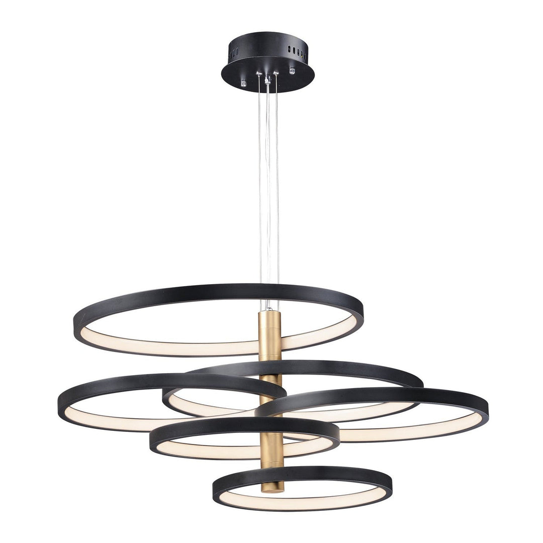 ET2 by Maxim Hoopla E24327-BKGLD Chandelier Light - Black / Gold