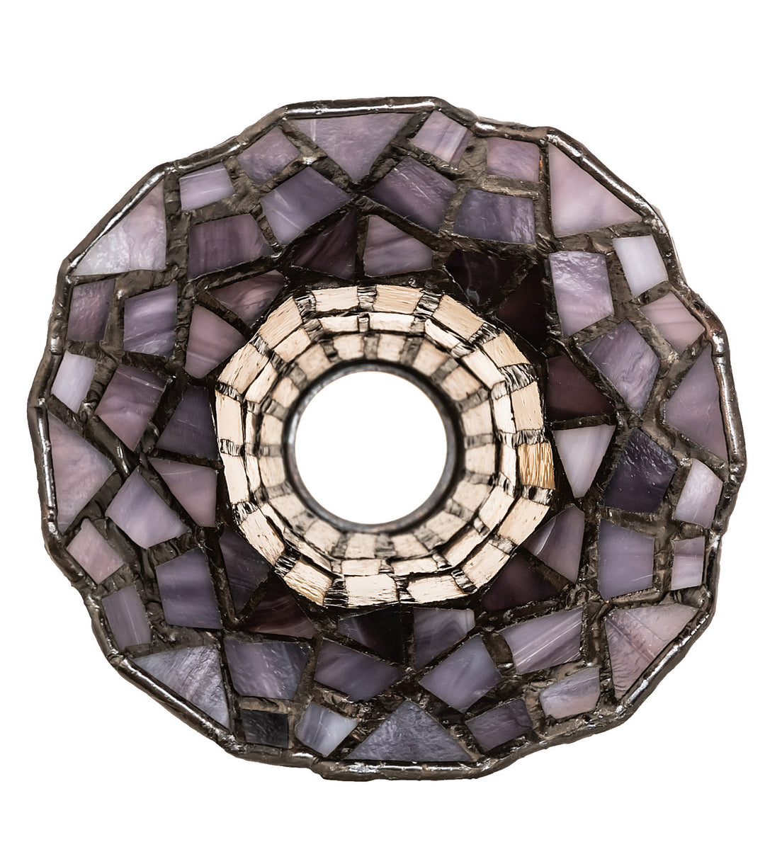 Meyda Tiffany Lighting 16650 Stained Glass Pond Lily Shade Lamp Shade Bronze / Dark