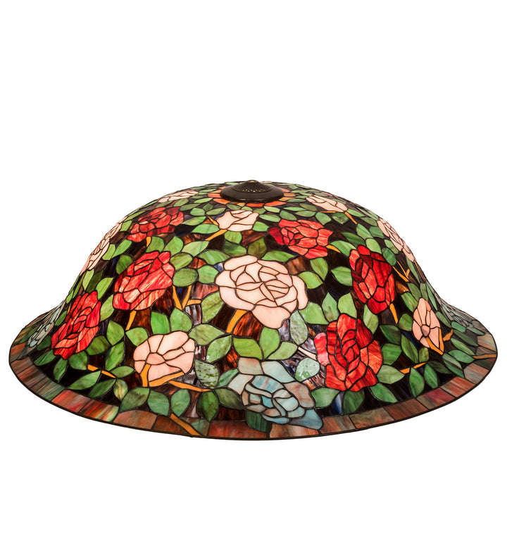 Meyda Tiffany Lighting 167541 Tiffany Rosebush Shade Lamp Shade Bronze / Dark