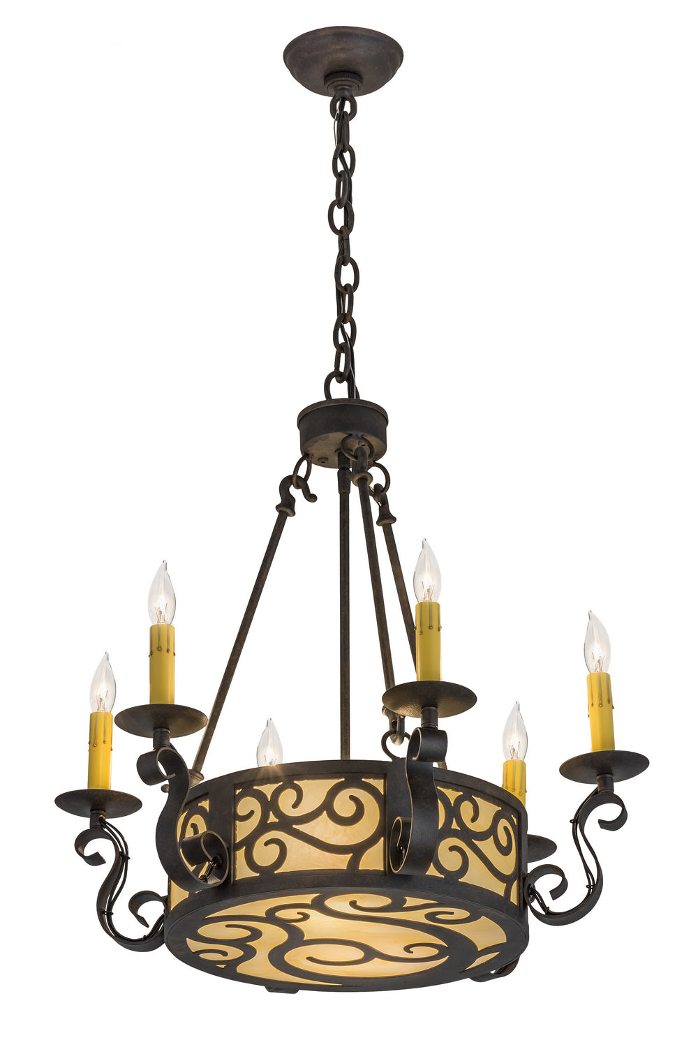 Meyda Tiffany Delano 170227 Chandelier Light - Polished Brass