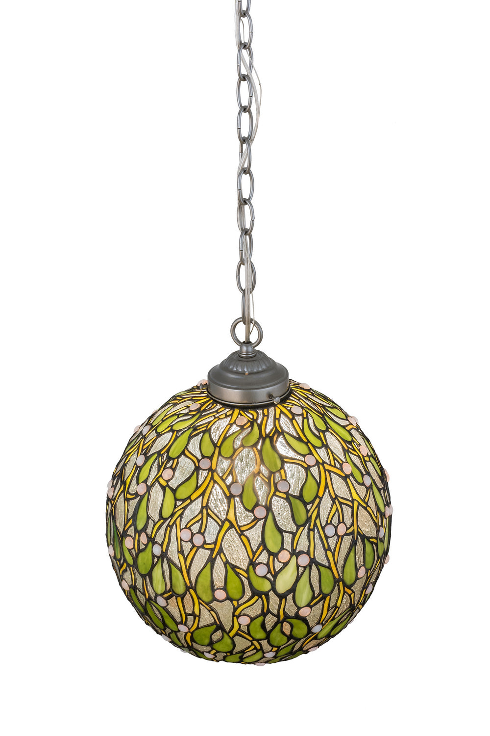 Meyda Tiffany Mistletoe Ball 172428 Pendant Light - Brushed Nickel