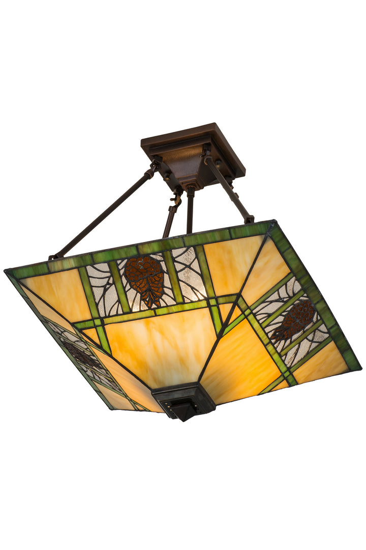 Meyda Tiffany Pinecone Ridge 173628 Ceiling Light - Mahogany Bronze