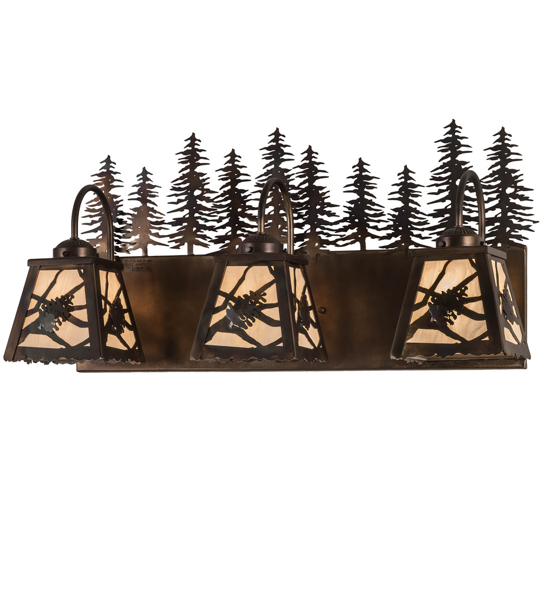 Meyda Tiffany Spruce Pine 190057 Bath Vanity Light 28 in. wide - Antique Copper